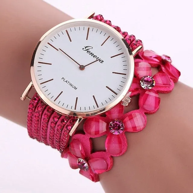 Fashion Geneva Creative Watches Women Casual Elegant Quartz Bracelet ladies Watch Crystal Diamond Wrist Watch Gift Reloj Mujer
