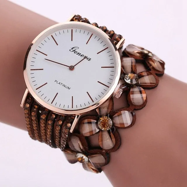 Fashion Geneva Creative Watches Women Casual Elegant Quartz Bracelet ladies Watch Crystal Diamond Wrist Watch Gift Reloj Mujer