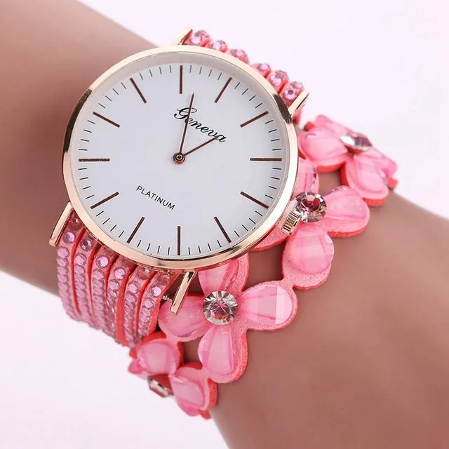 Fashion Geneva Creative Watches Women Casual Elegant Quartz Bracelet ladies Watch Crystal Diamond Wrist Watch Gift Reloj Mujer