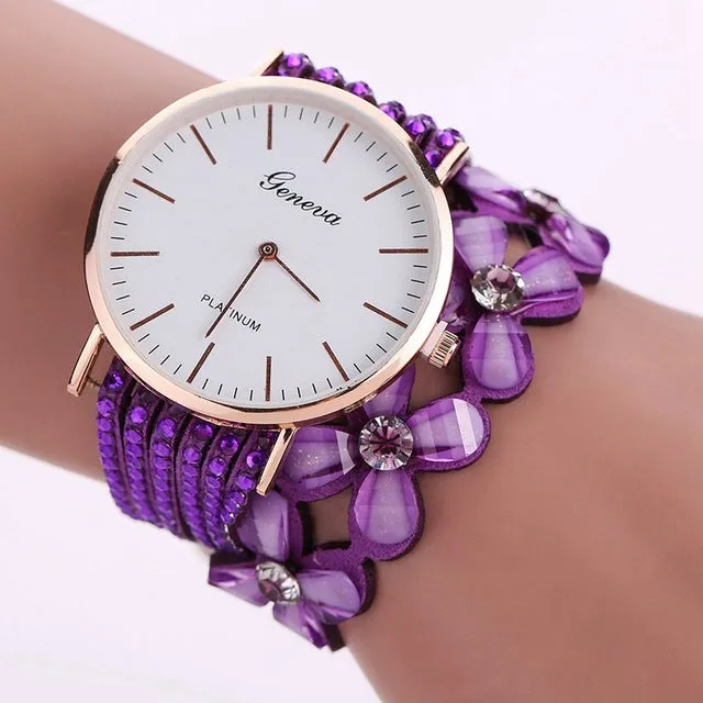 Fashion Geneva Creative Watches Women Casual Elegant Quartz Bracelet ladies Watch Crystal Diamond Wrist Watch Gift Reloj Mujer