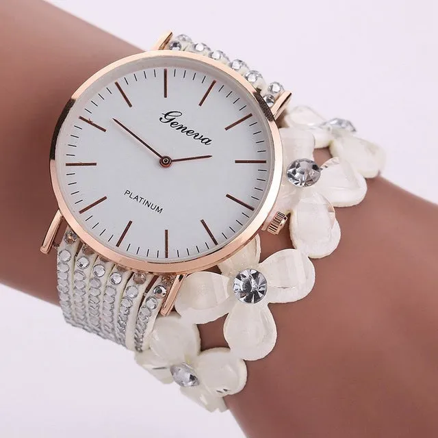 Fashion Geneva Creative Watches Women Casual Elegant Quartz Bracelet ladies Watch Crystal Diamond Wrist Watch Gift Reloj Mujer