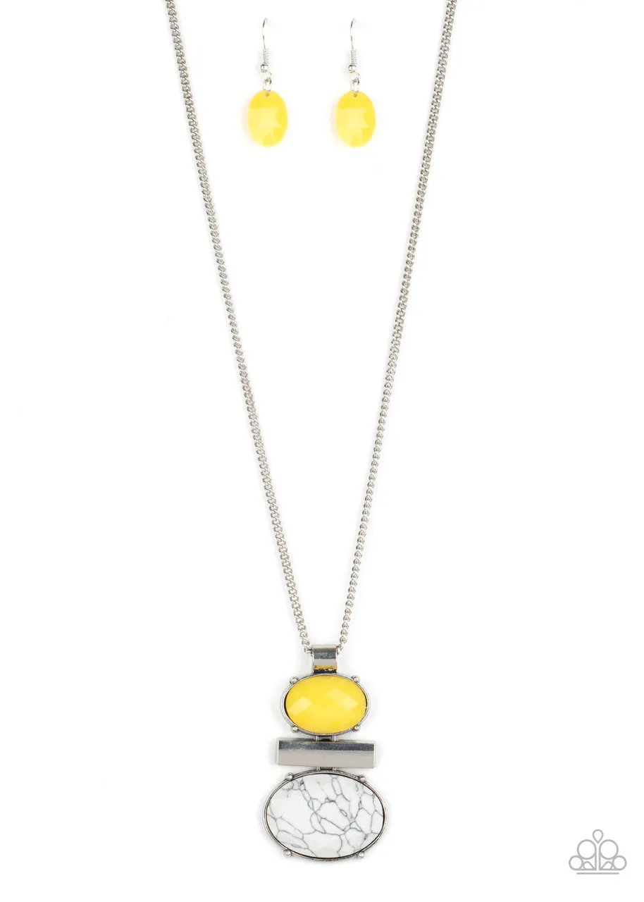 Finding Balance Yellow Paparazzi Necklace