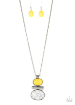Finding Balance Yellow Paparazzi Necklace