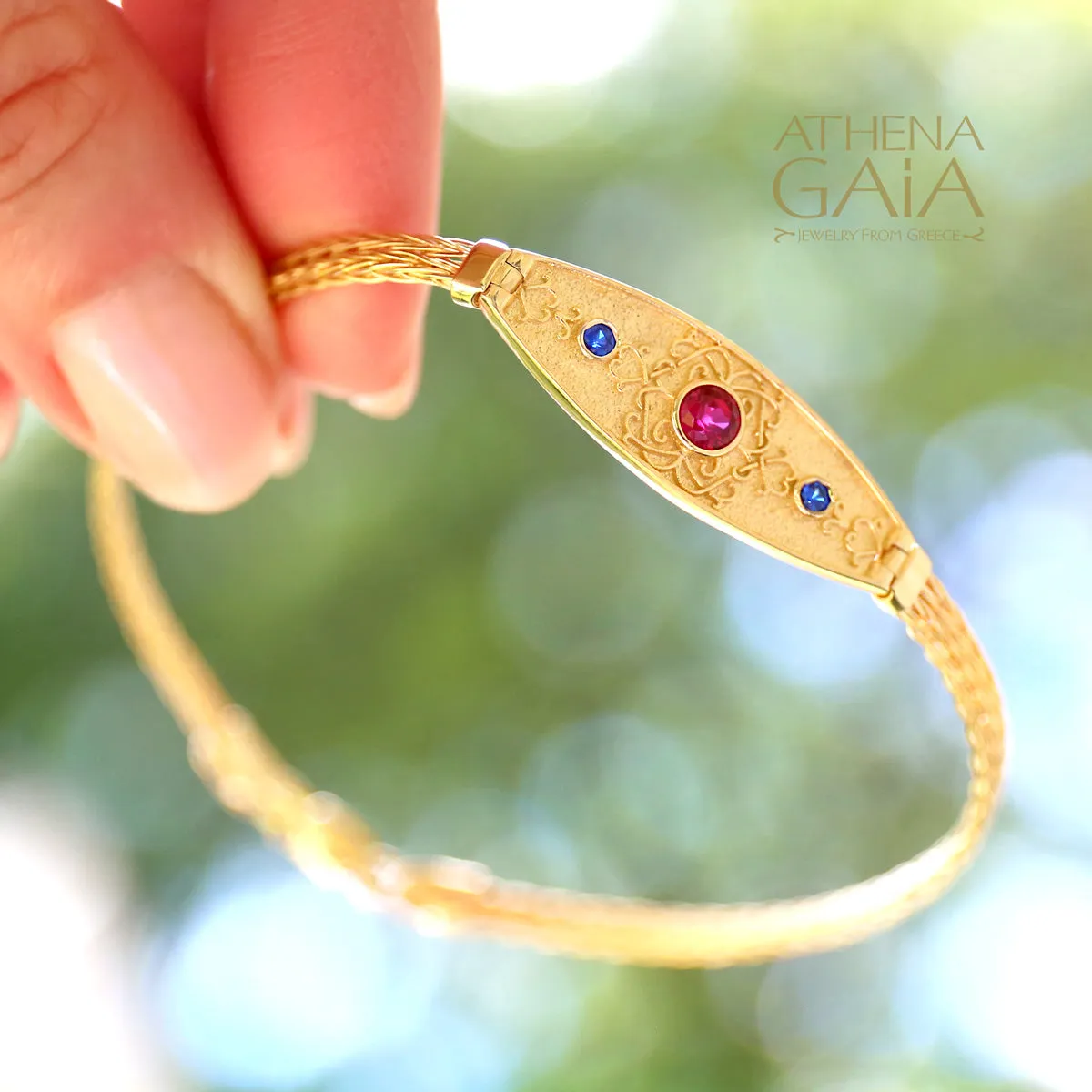 Floral Byzantine Strap Bracelet