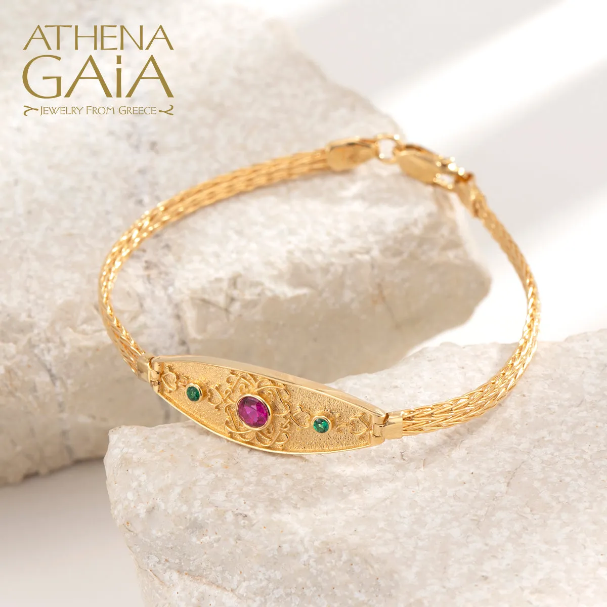 Floral Byzantine Strap Bracelet