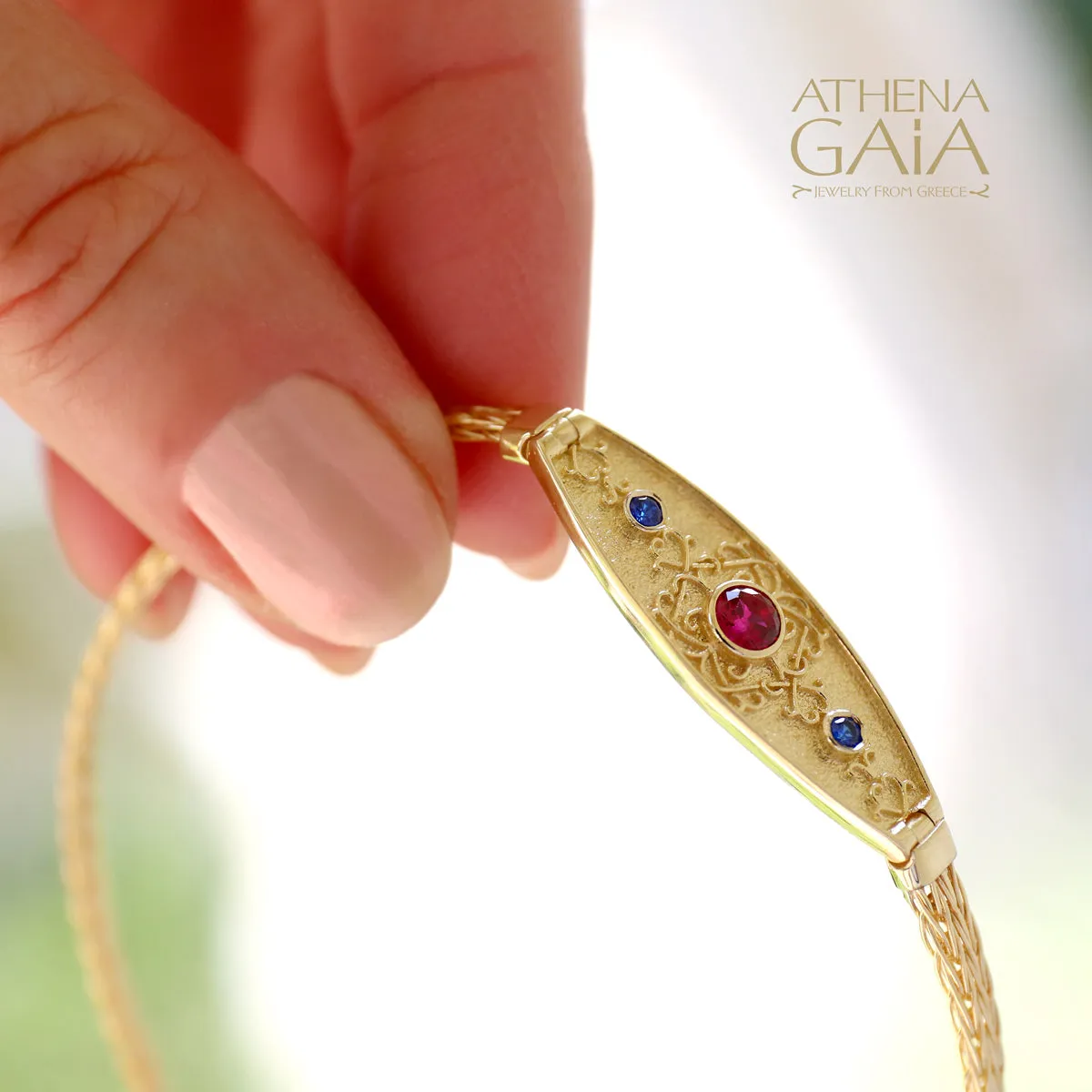 Floral Byzantine Strap Bracelet