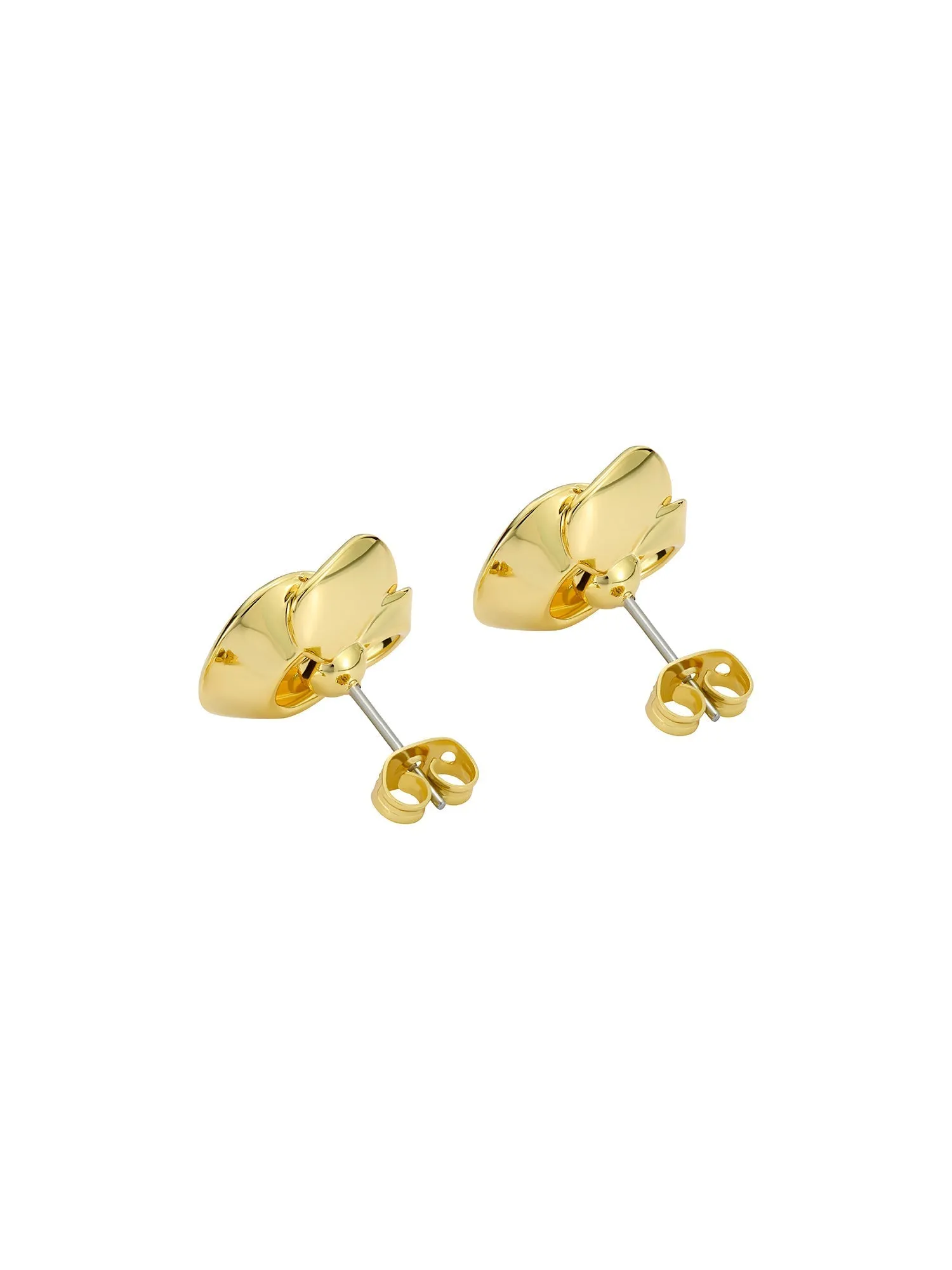 Flores Pearl Flower Statement Stud Earrings Pearl-Gold