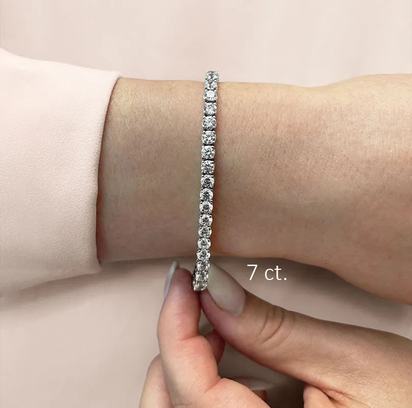 Four Prong Classic Diamond Tennis Bracelet