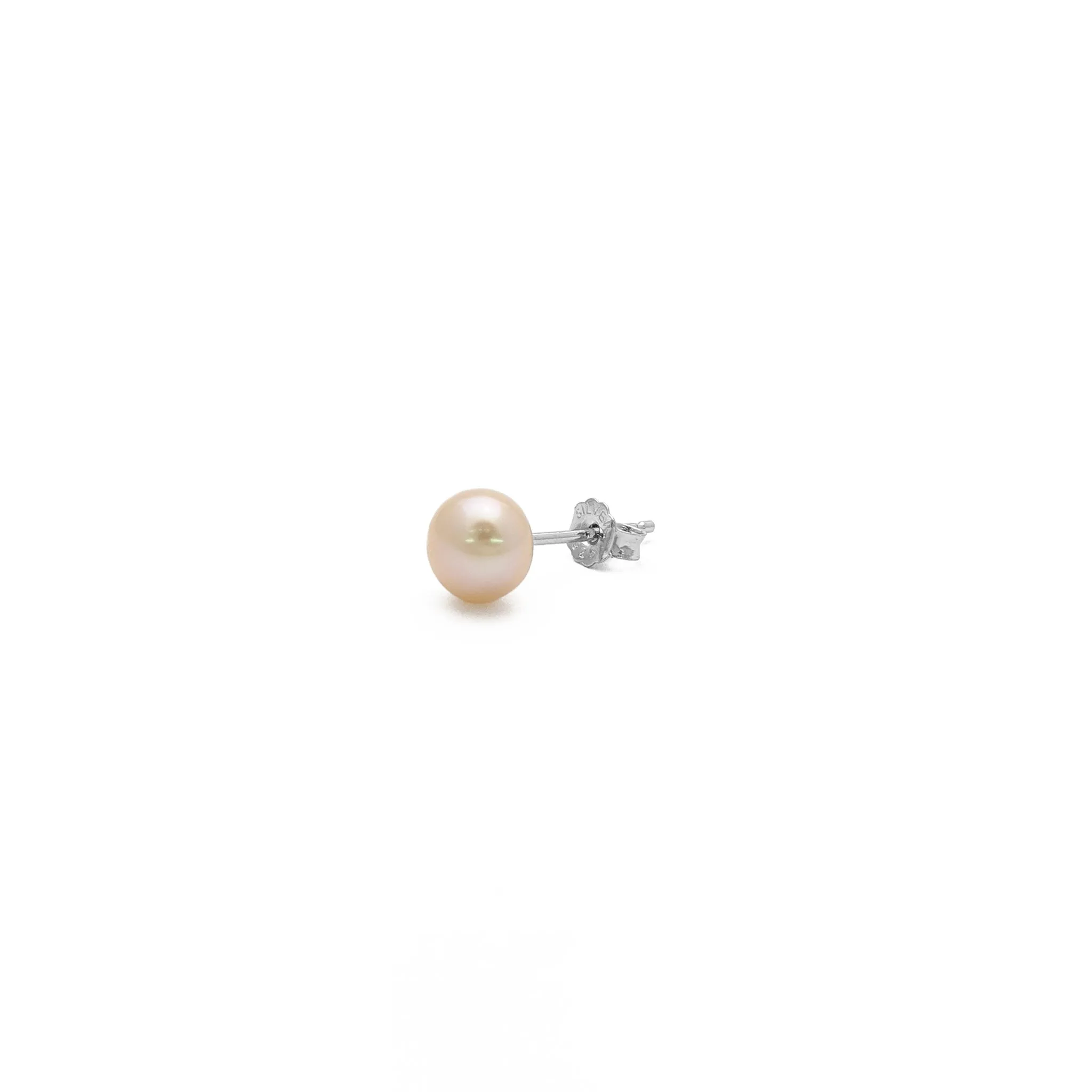 Freshwater Pearl Stud Earrings (Silver)