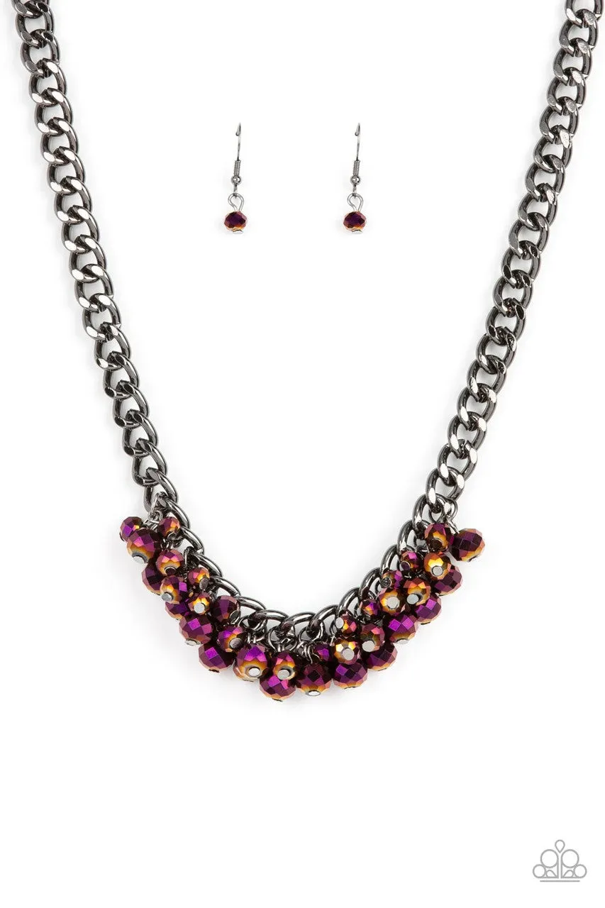 Galactic Knockout Purple Paparazzi Necklace