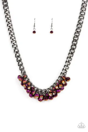 Galactic Knockout Purple Paparazzi Necklace