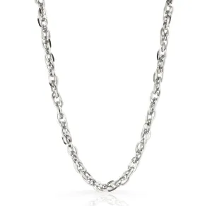 GEMMA SILVER ROPE CHAIN NECKLACE