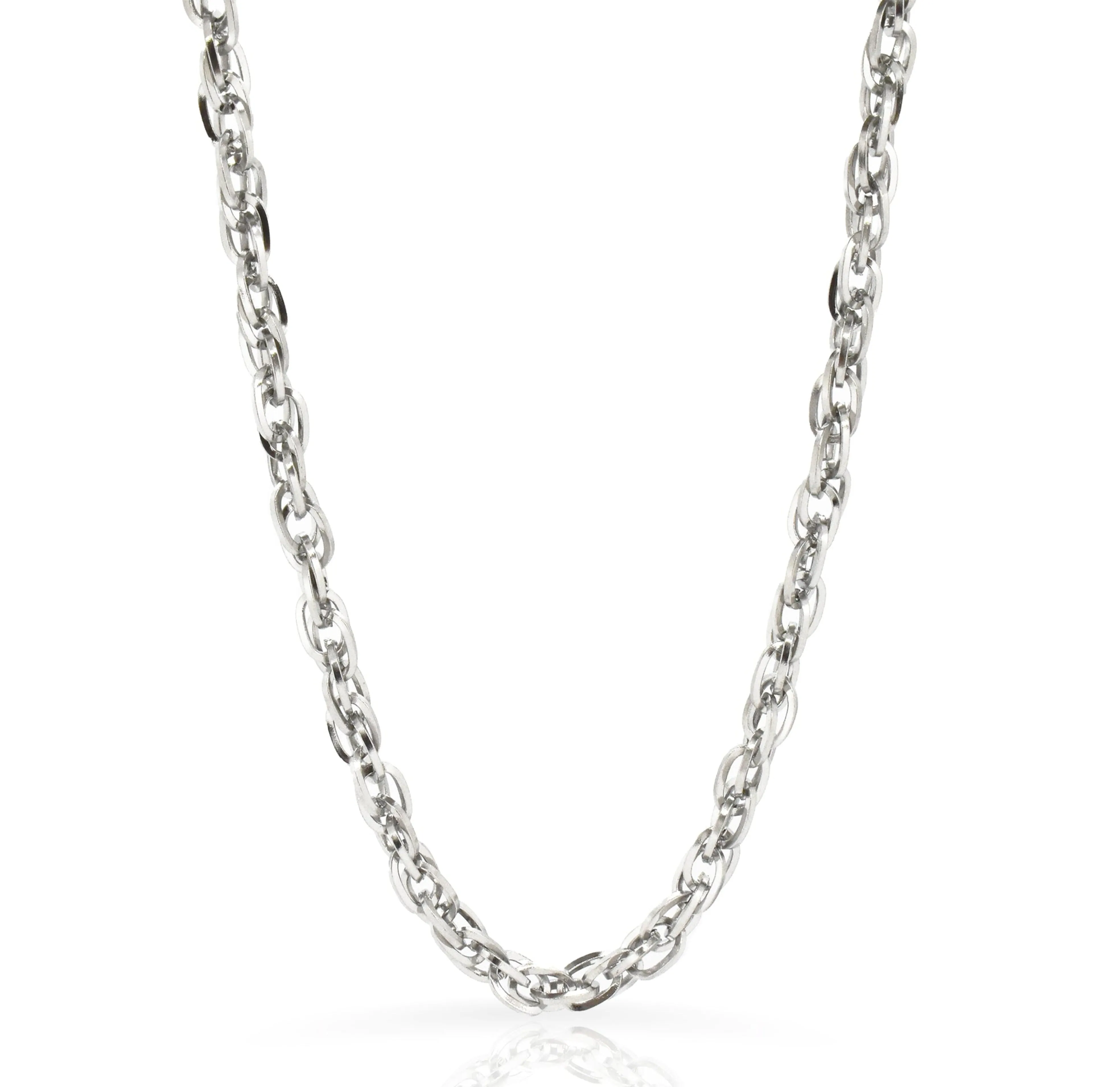 GEMMA SILVER ROPE CHAIN NECKLACE