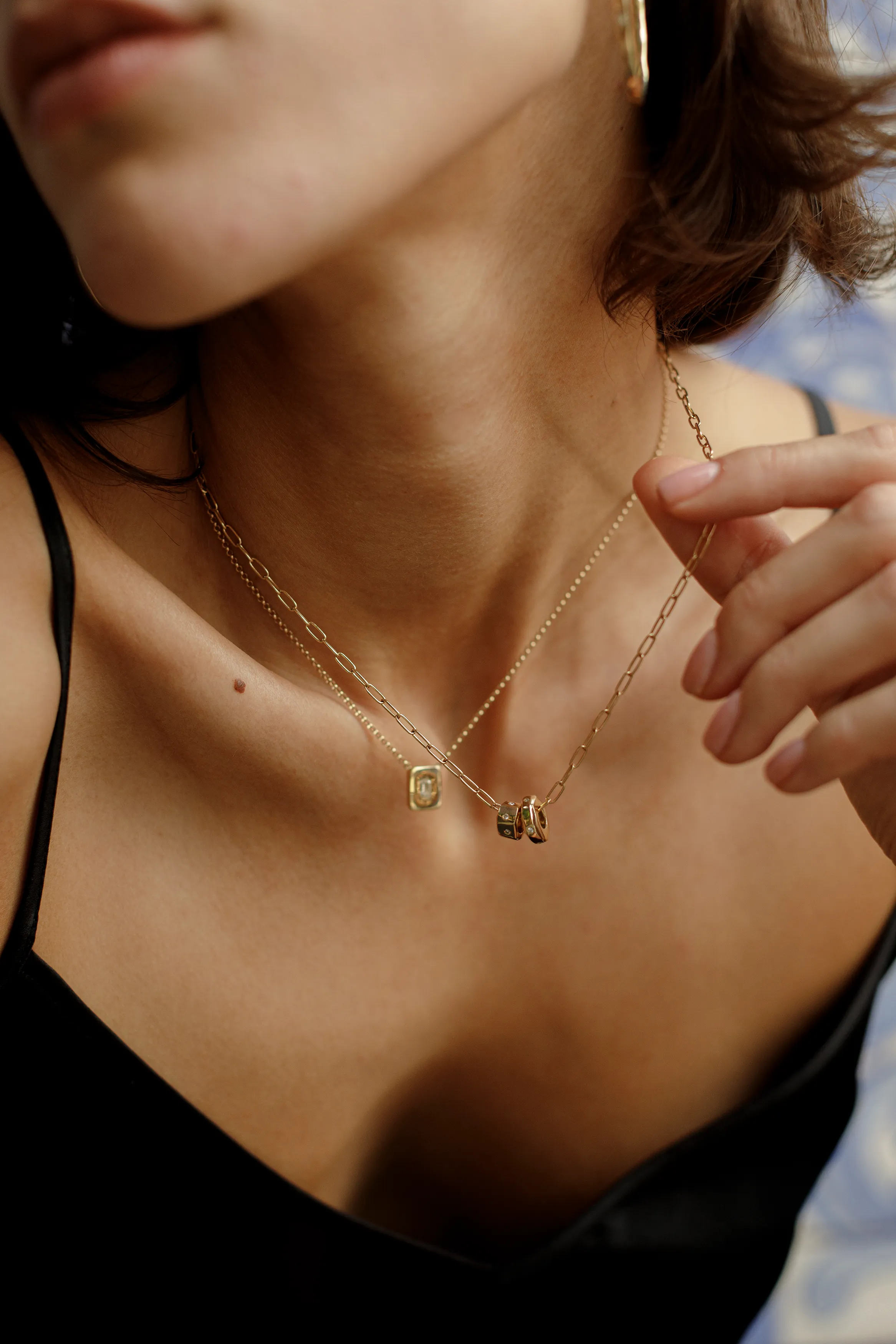 Gold & Diamond Multi Bead Necklace