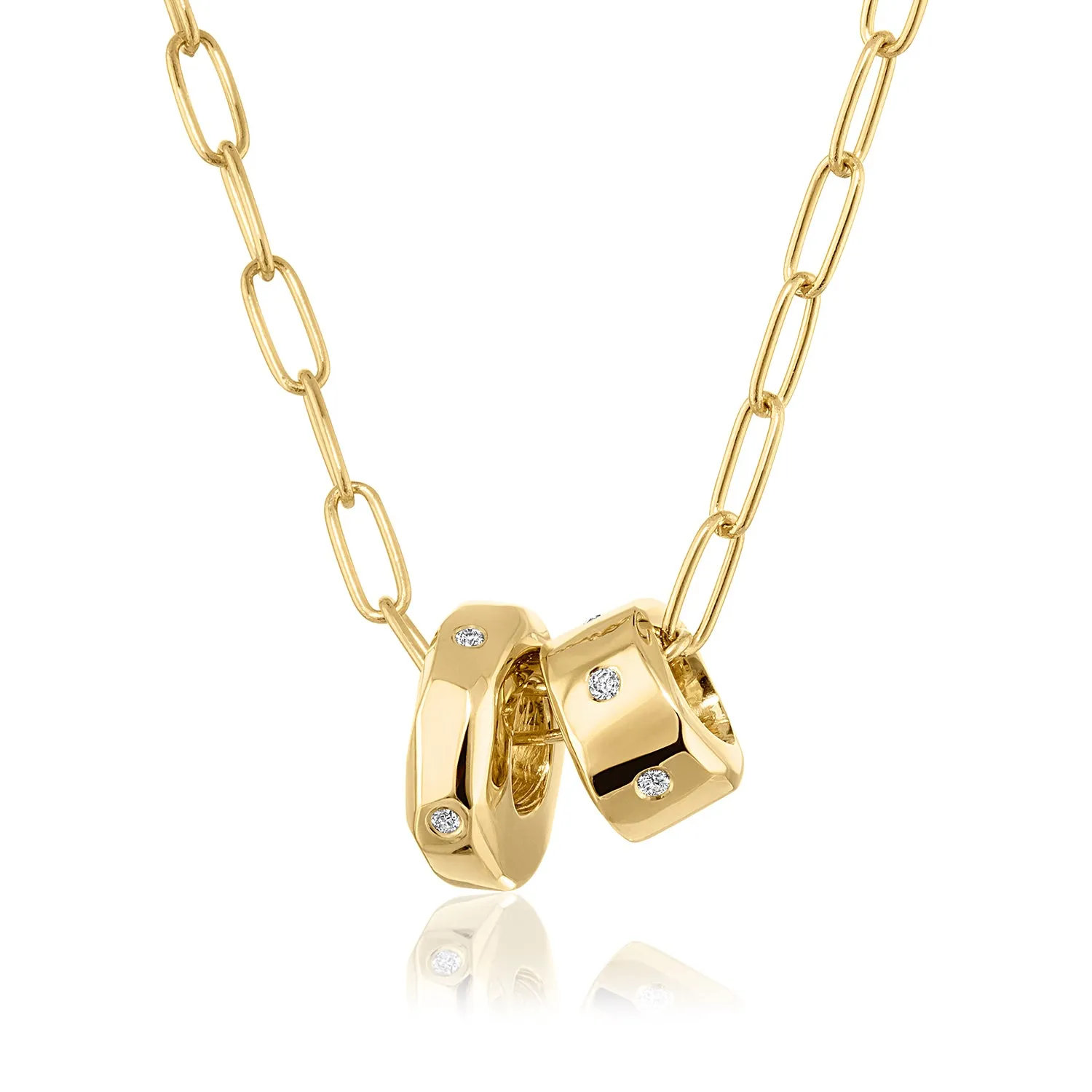 Gold & Diamond Multi Bead Necklace