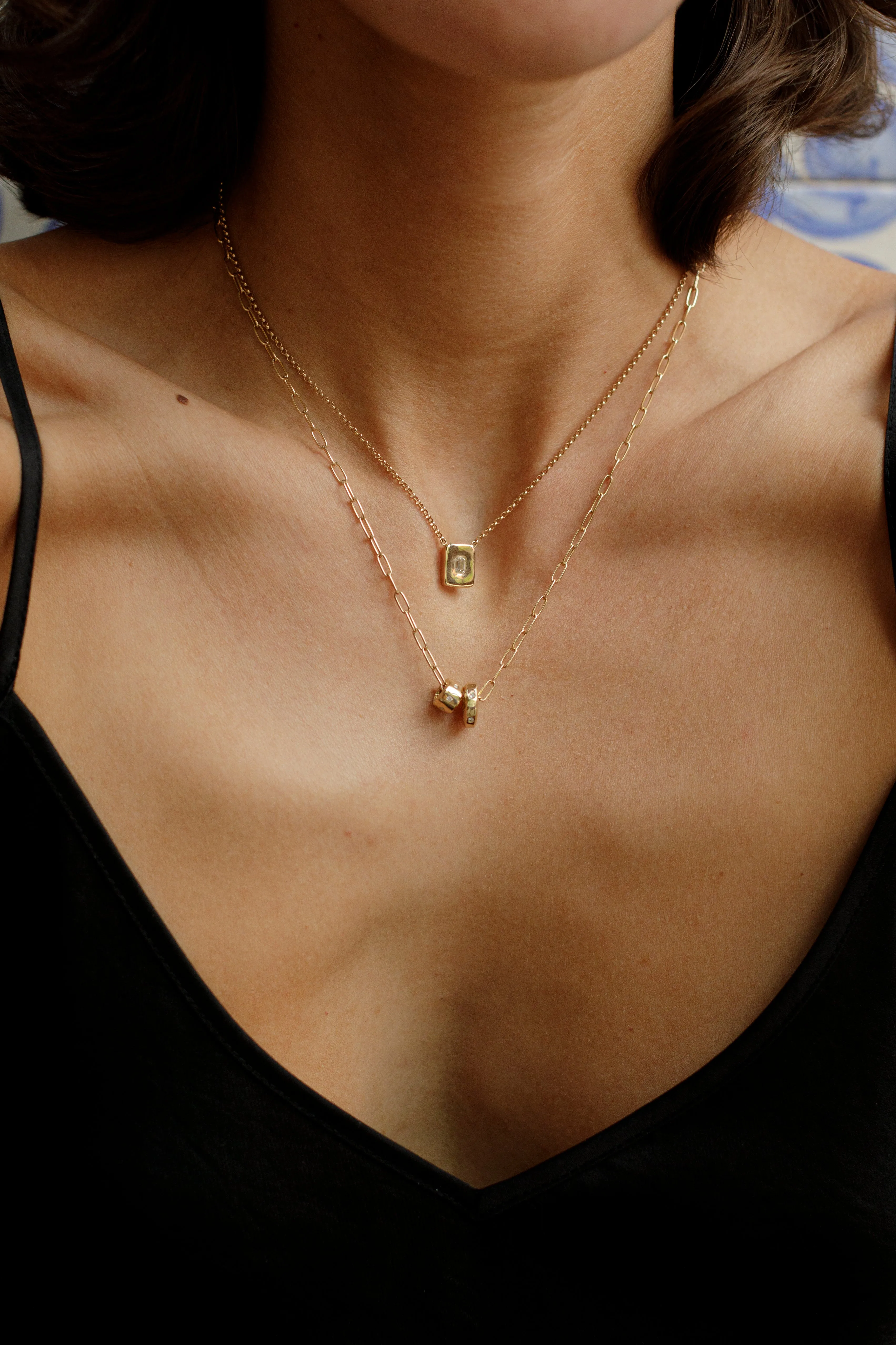 Gold & Diamond Multi Bead Necklace