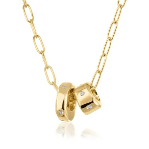 Gold & Diamond Multi Bead Necklace