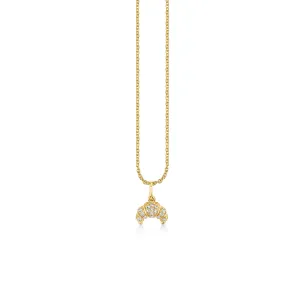Gold & Diamond Small Croissant Charm