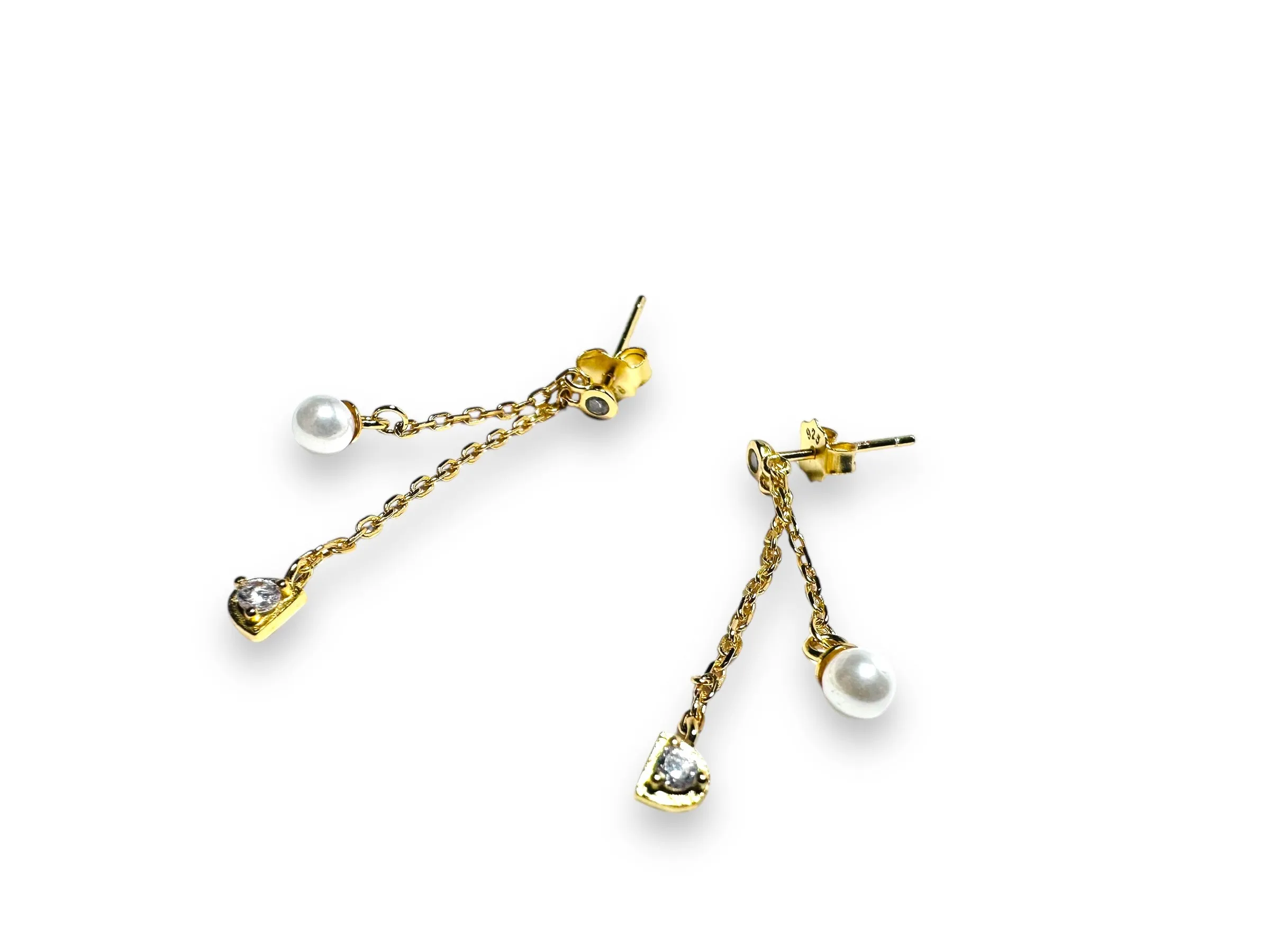 Gold Chain Earrings - Studs