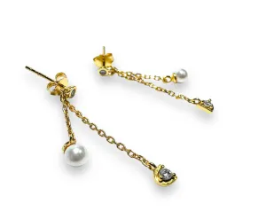Gold Chain Earrings - Studs