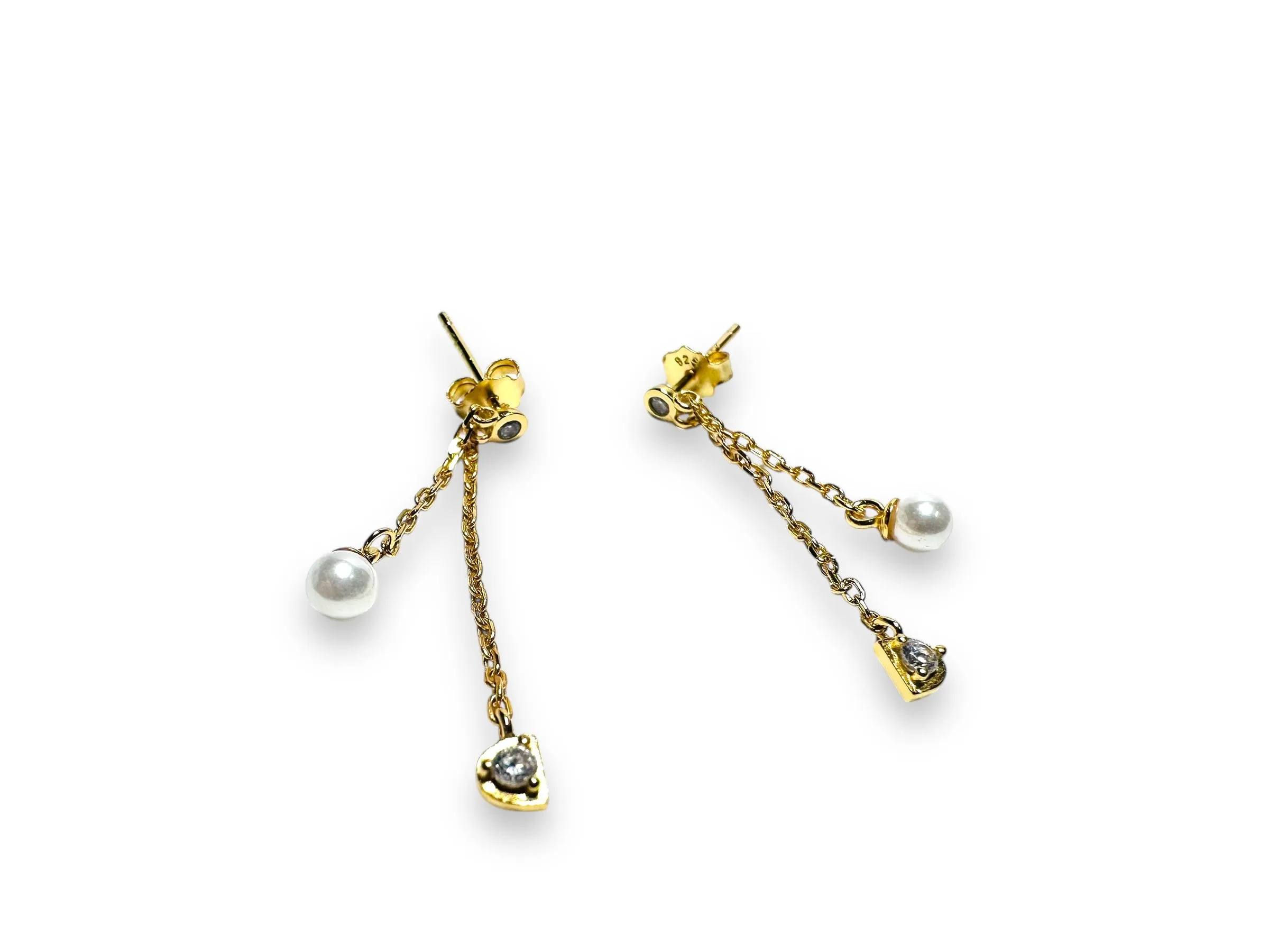 Gold Chain Earrings - Studs