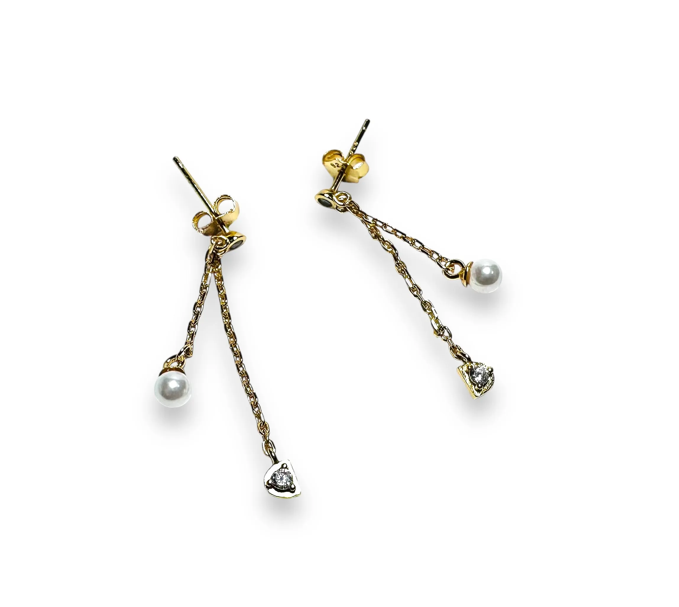 Gold Chain Earrings - Studs