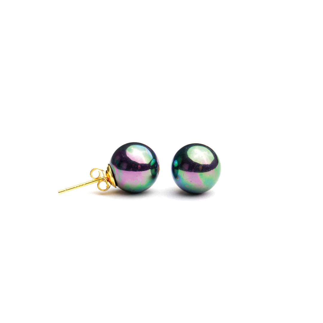 Gold Filled Shell Pearl Studs