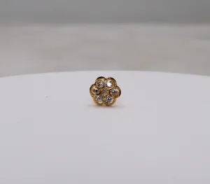 Gold Floral Stud