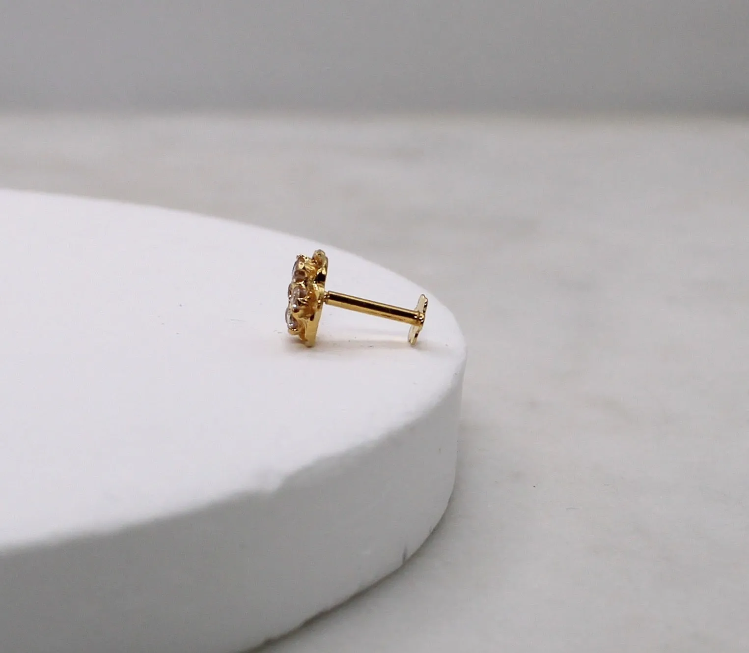 Gold Floral Stud