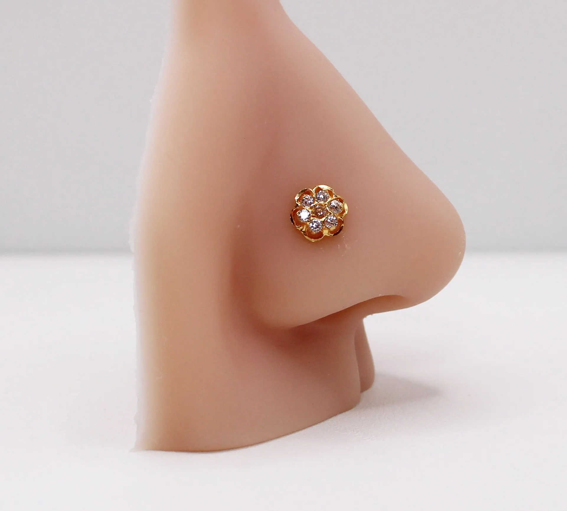 Gold Floral Stud