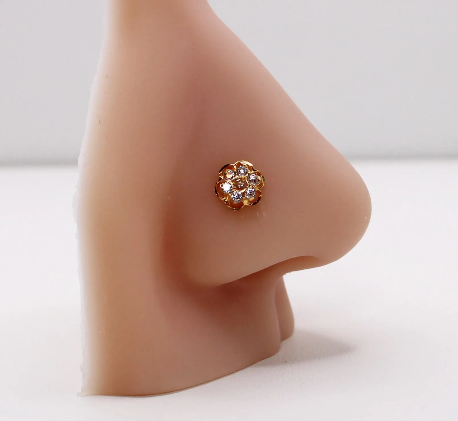 Gold Floral Stud