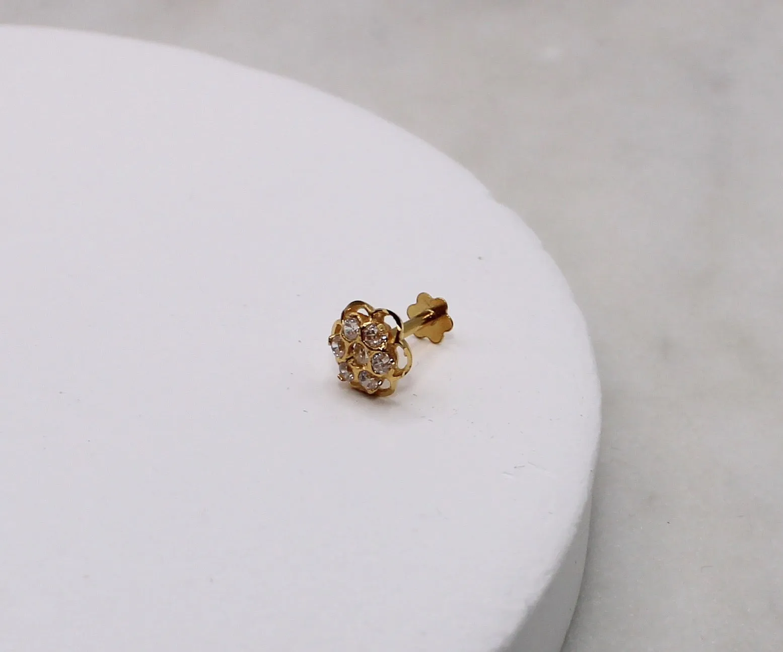 Gold Floral Stud