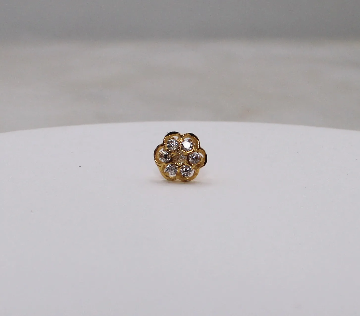Gold Floral Stud