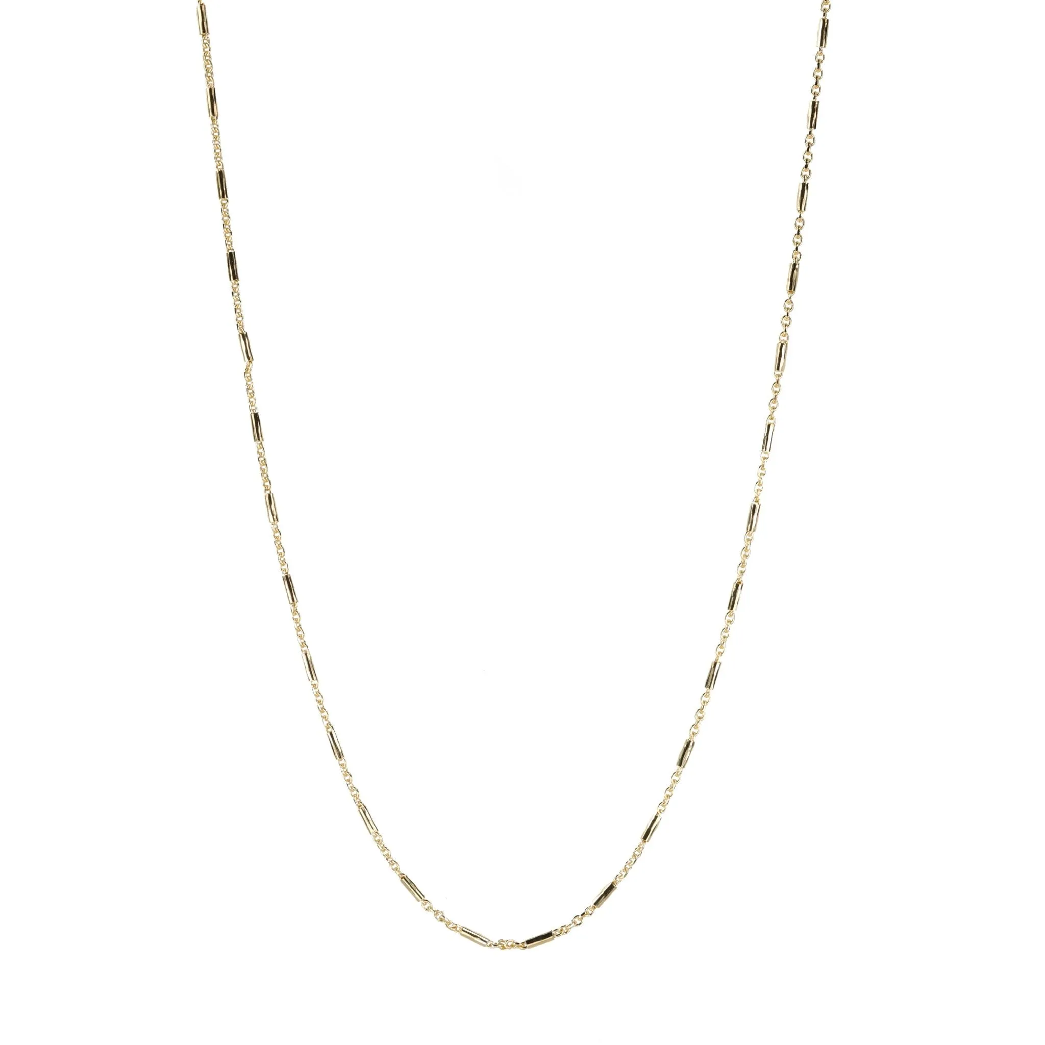 Gold Octagon Tube Chain - 18"