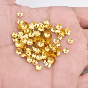 Gold Plated Flower Bead Caps