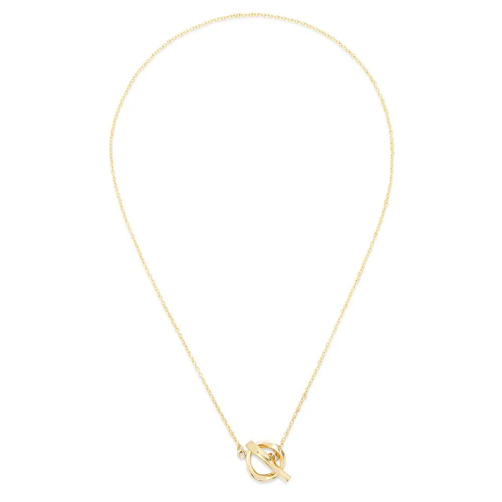 Gold Twist Lariat Necklace