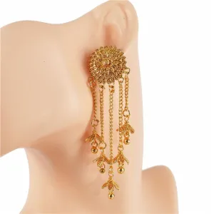 Golden Metal Chandelier Earring