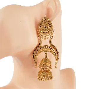 Golden Metal Chandelier Earring