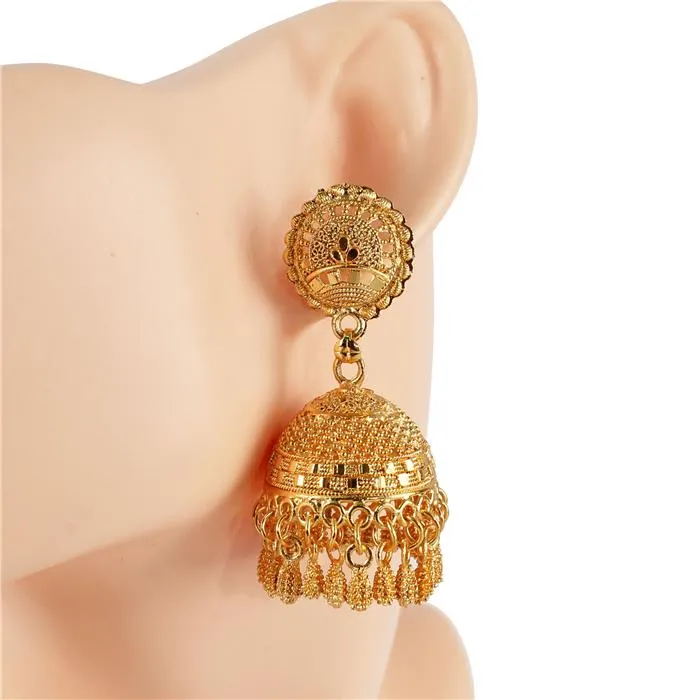 Golden Metal Chandelier Earring