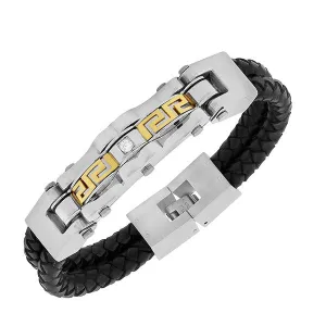 Greek Key Faceted Bracelet