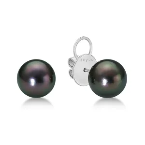 Green Tahitian Pearl Earrings