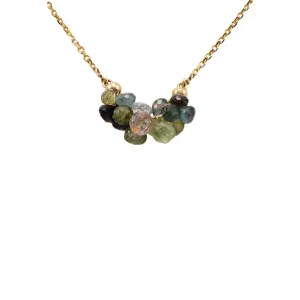 Green Tourmaline Small Cloud Necklace