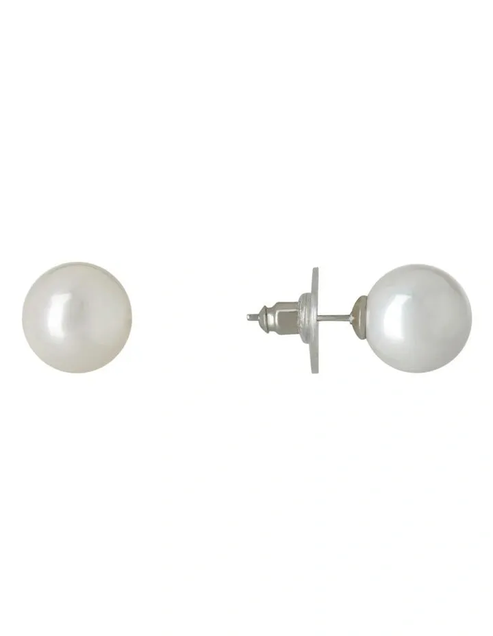 Gregory Lander Stud Earrings 10mm in Pearl G0041217