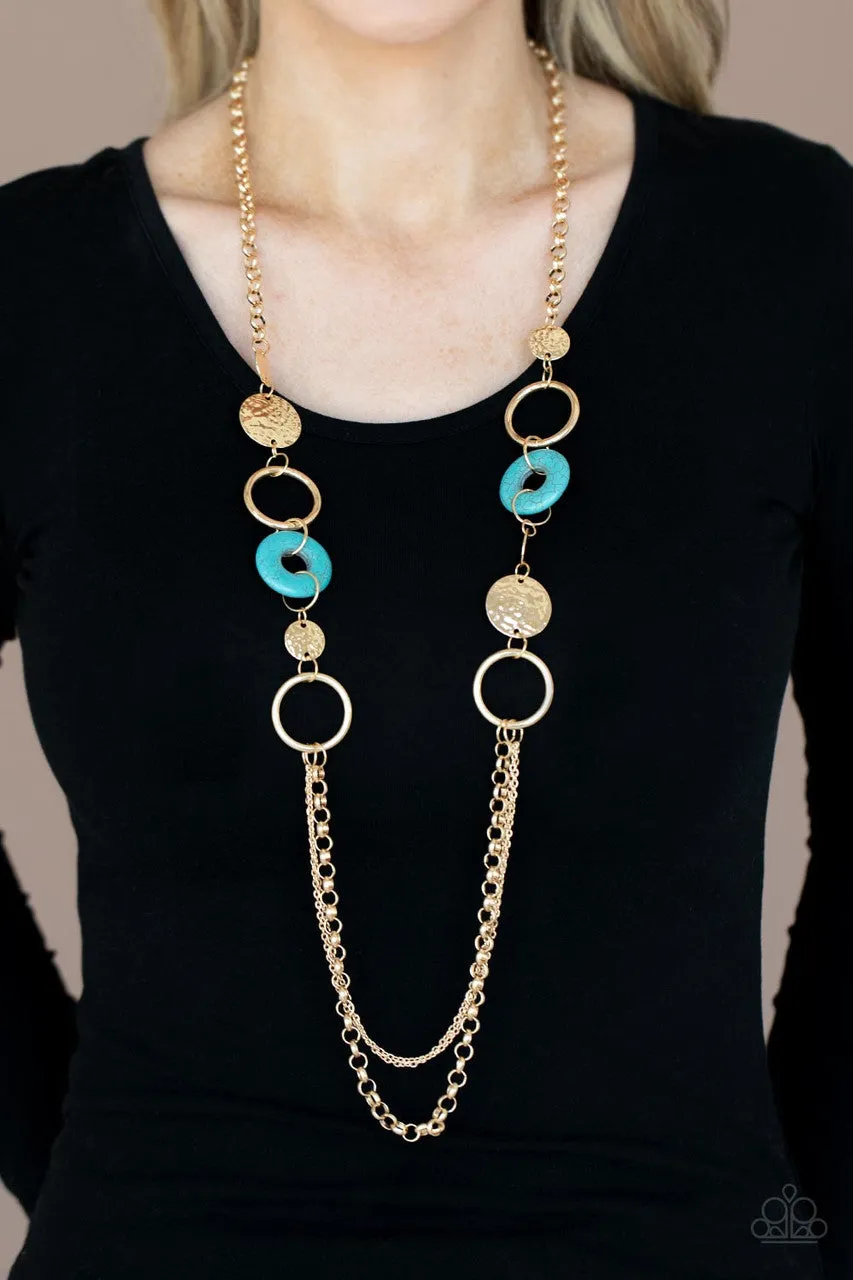 Grounded Glamour Gold Paparazzi Necklace