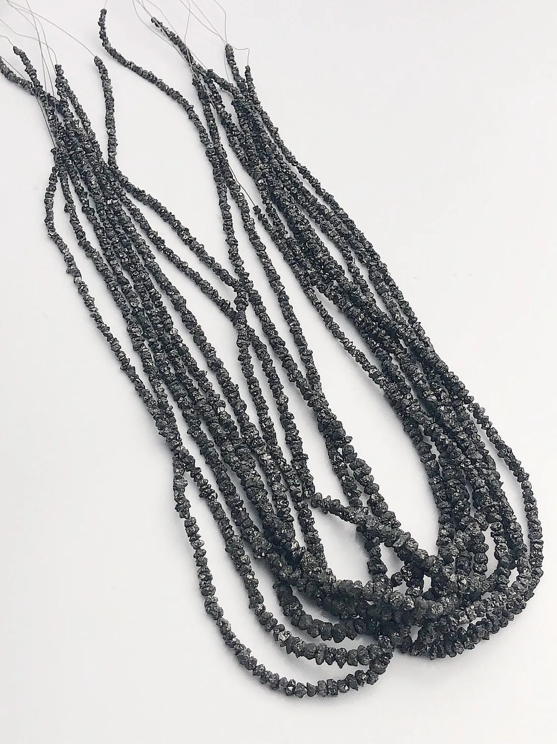 HALF OFF SALE - Black Diamond Gemstone Beads, Full Strand, 16"