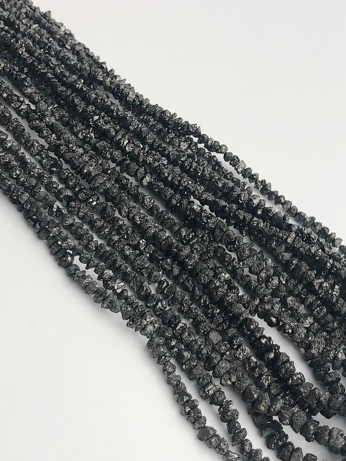 HALF OFF SALE - Black Diamond Gemstone Beads, Full Strand, 16"