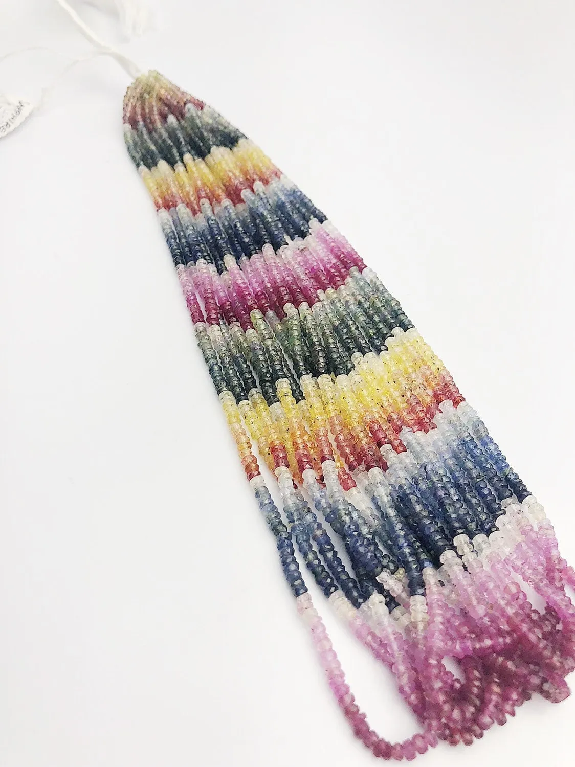 HALF OFF SALE - Rainbow Sapphire Gemstone Beads, Full Strand, Semi Precious Gemstone, 13"