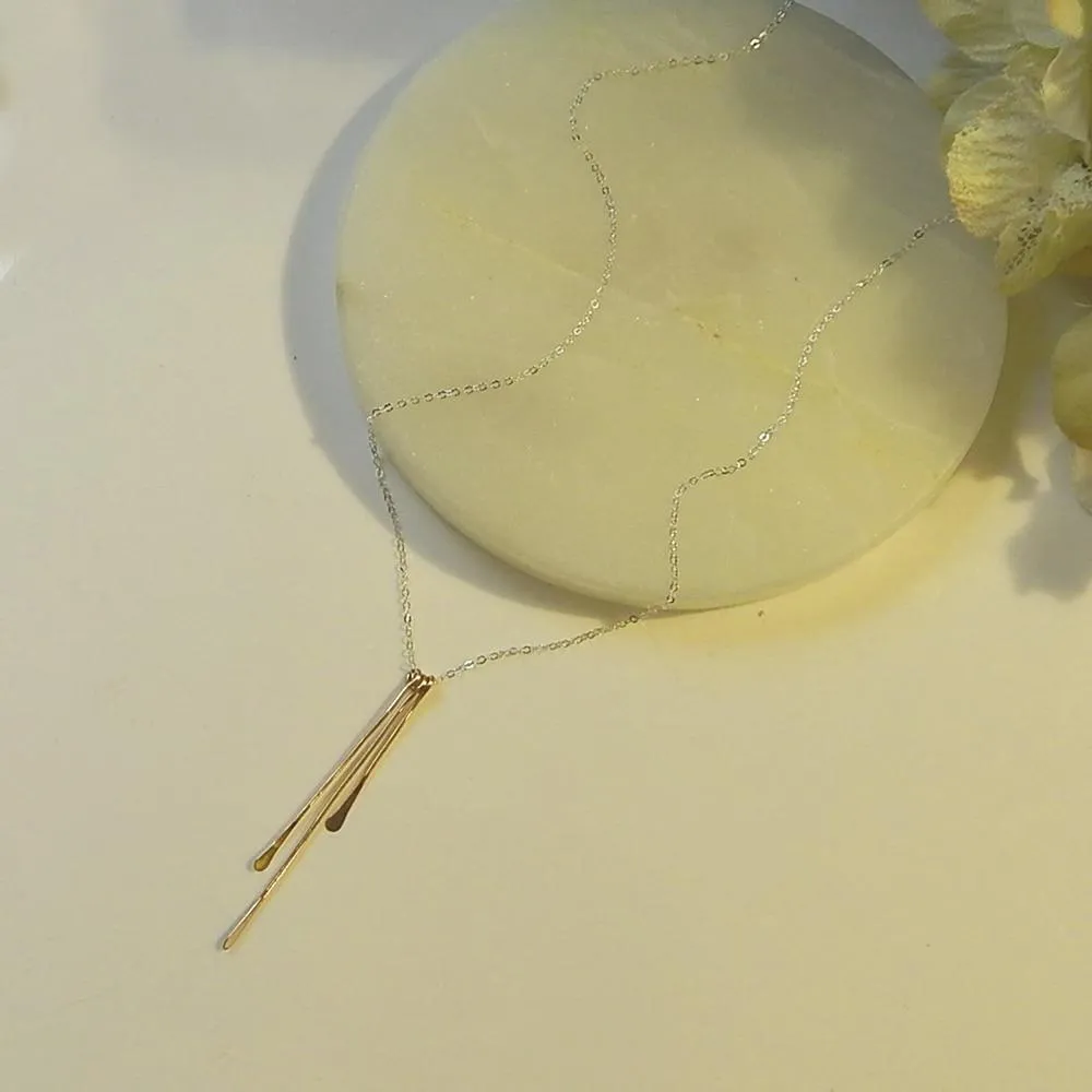 Hammered Fringe Necklace