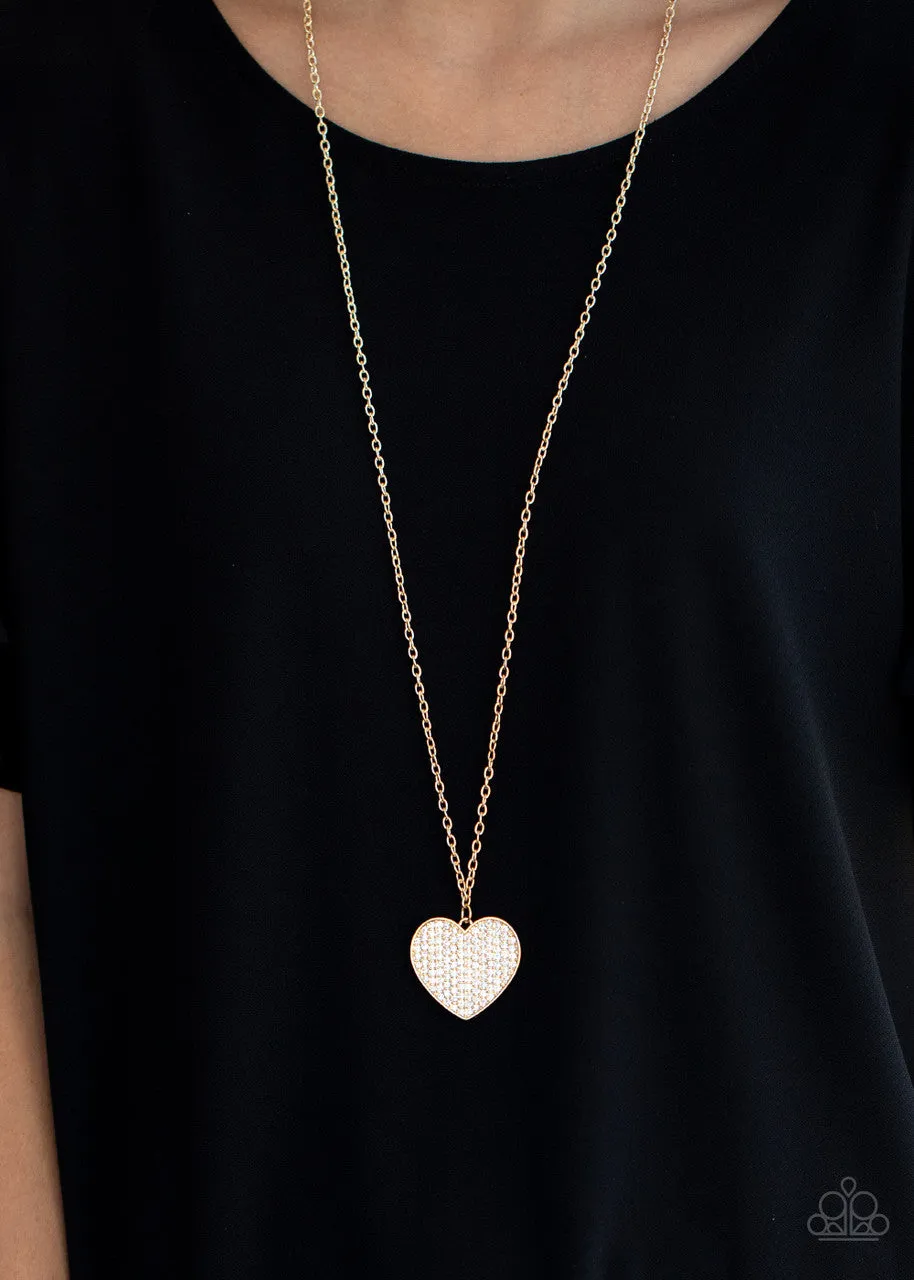 Have to Learn the HEART Way Gold Paparazzi Necklace