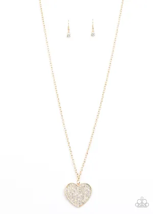 Have to Learn the HEART Way Gold Paparazzi Necklace